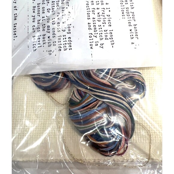 Dry Creek Designs Nativity Banner Cross Stitch Kit With Brass Horn Hanger - Picture 5 of 5